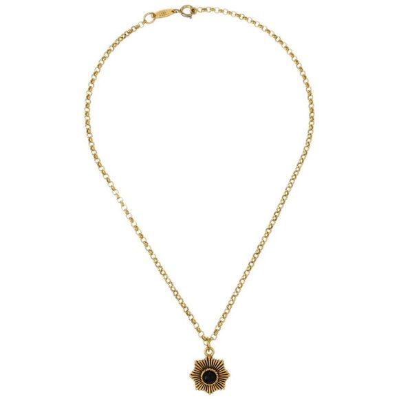 Chanel Stone Gold Chain Pendant Necklace 1984 195352 - Picture 1 of 8